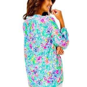 NWT LILLY PULITZER M ELSA SILK TOP ALLIGATOR ISLE SO PRETTY!!